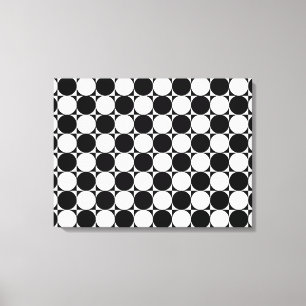 TOILE CERCLES NOIRS ET BLANCS