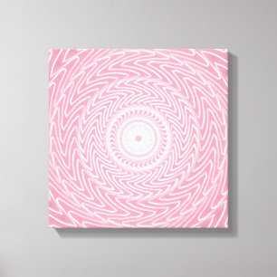 Toile Cercles roses motif