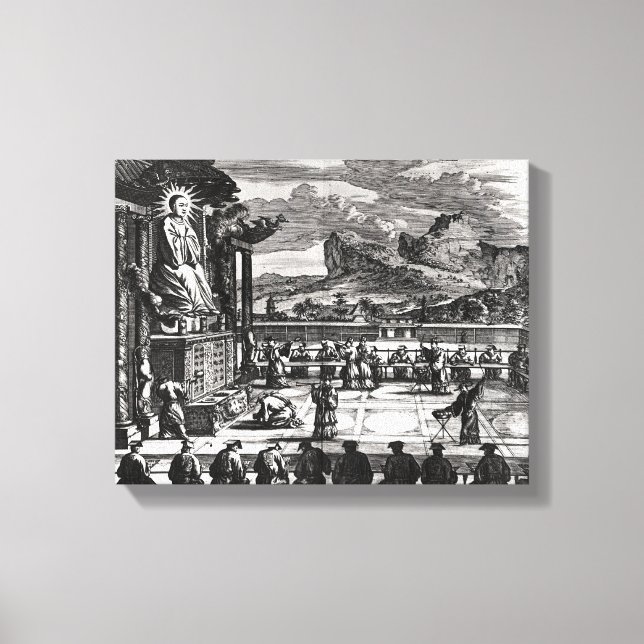 Toile Cérémonie bouddhiste de, 'Indiae Orientalis' (Recto)