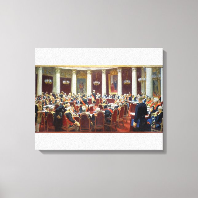 Toile Cérémonie de la séance du Conseil d'État (Recto)