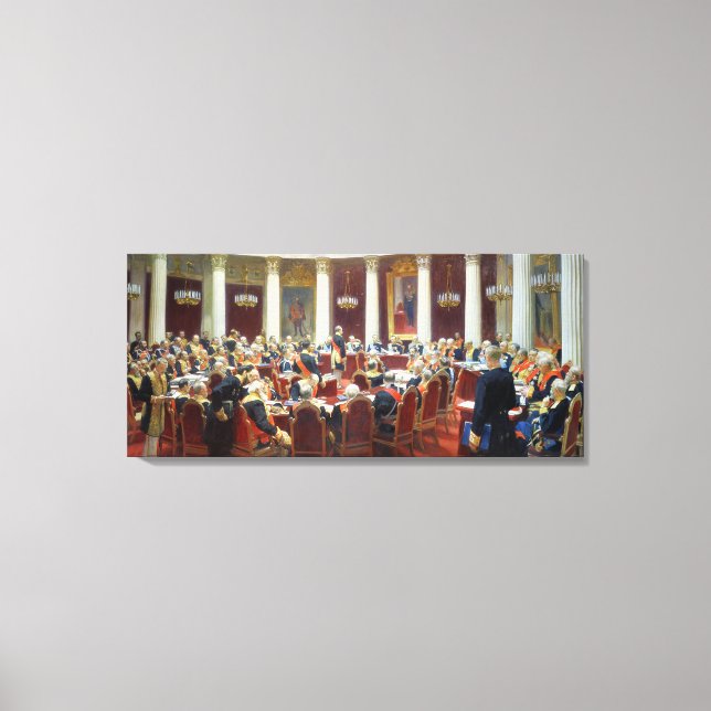 Toile Cérémonie de la séance du Conseil d'État (Recto)