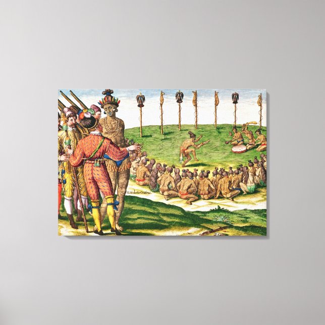 Toile Cérémonie de la victoire indienne, de 'Brevis (Recto)