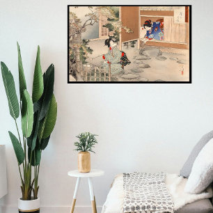Toile Cérémonie de thé japonais Vintage sur mesure Art 4