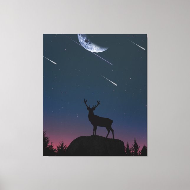 Toile cerf au clair de lune (Recto)