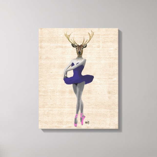 Toile Cerf de ballet en bleu (Recto)