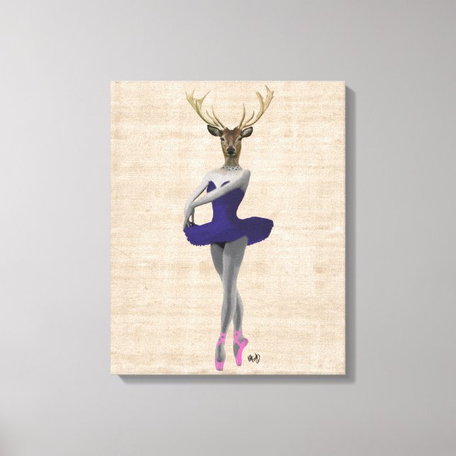 Toile Cerf de ballet en bleu (Recto)