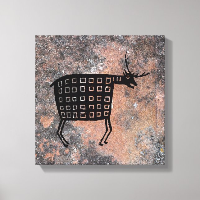 Toile Cerf/Elk, mimbres Poterie Design (Recto)