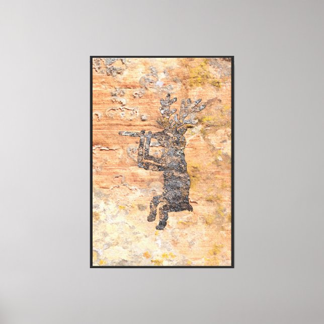 Toile Cerf joueur de flûte (Recto)