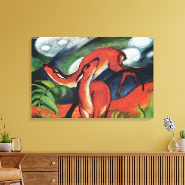 Toile Cerf rouge II de Franz Marc, peinture expressionni (Insitu(Salon))