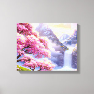 Toile "Cerisiers sur la Riverbank I"