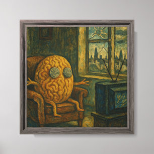 Toile Cerveau anthropomorphique étonné, Obsédé par la té