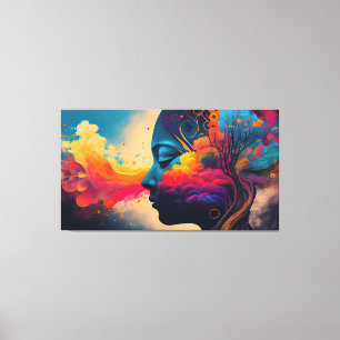 Toile Cerveau coloré