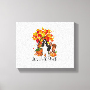 Toile C'est automne Y'all Springer Spaniel Dog Halloween