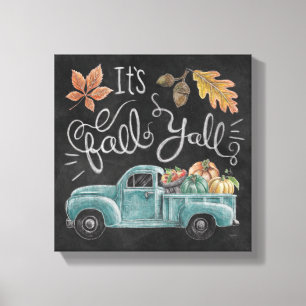 Toile C'est Fall Y'all - Chalkboard Truck