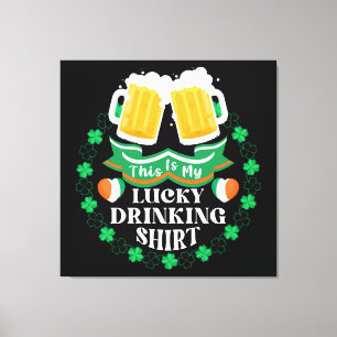 Toile C'est ma Saint-Patrick de boisson chanceuse de biè