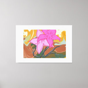 Toile Cette conception d'art floral abstrait allie des é