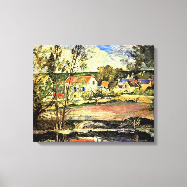Toile Cezanne - Dans la vallée de l'Oise, peinture d'art (Recto)
