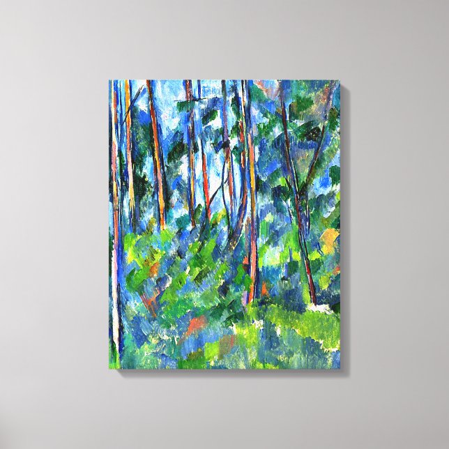 Toile Cézanne - Dans les Bois, célèbre peinture (Recto)