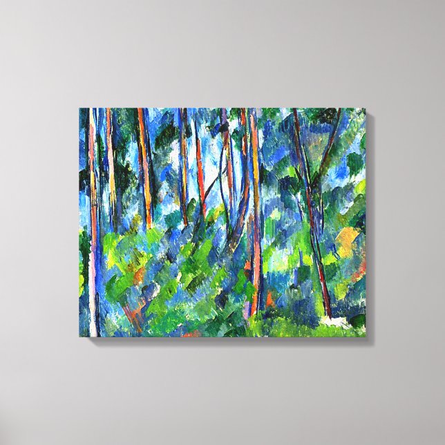 Toile Cézanne - Dans les Bois, célèbre peinture (Recto)