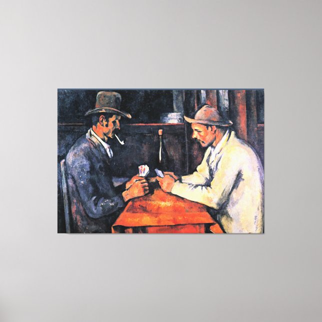 Toile Cezanne - Les joueurs de cartes (2) (Recto)