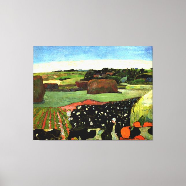 Toile Cezanne - Les piles de Haystacks en Bretagne (Recto)