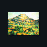 Toile Cezanne Mont Sainte-Victoire<br><div class="desc">Enveloppement de toile Cezanne Mont Sainte-Victoire. Peinture à l'huile sur toile de 1895. Paul Cezanne a peint le Mont Saint-Victoire à Aix-en-Provence à plusieurs reprises tout au long de sa carrière. Cette restitution s’est achevée vers la fin de la vie de l’artiste et témoigne de l’amour profond de Cezanne pour...</div>