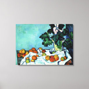 Toile Cezanne - Nature morte avec des pommes et des prim