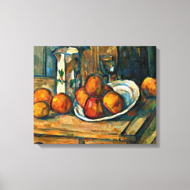 Toile Cezanne - Vie morte avec Jug de Lait et Fruit (Recto)