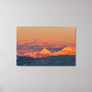Toile Chaîne de montagne orangée