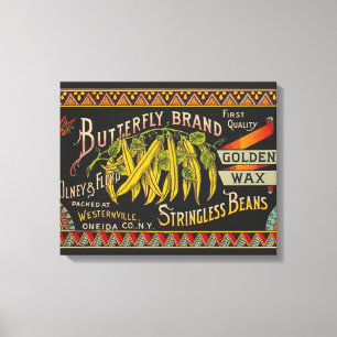 Toile Chaîne Étiquette de haricot Vegetable Pays