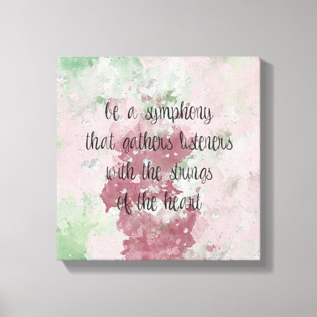 Toile Chaînes d'aquarelle du coeur (Recto)