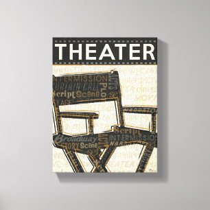 Toile Chaise de cinéma vintage