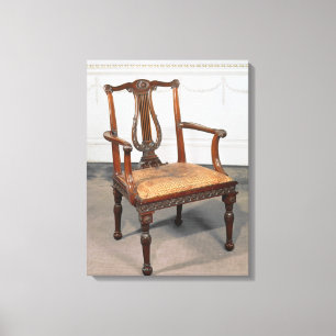 Toile Chaise découpée de lyre-de retour, fournie par