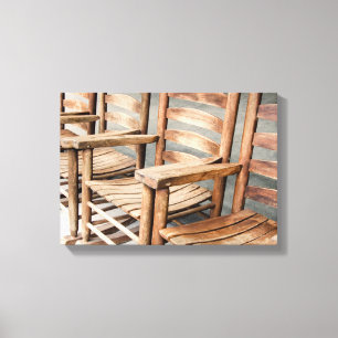 Toile Chaises de basculage en bois rustiques