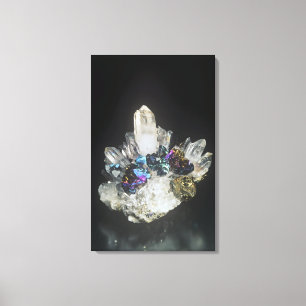 Toile Chalcopyrite sur le quartz, Roumanie