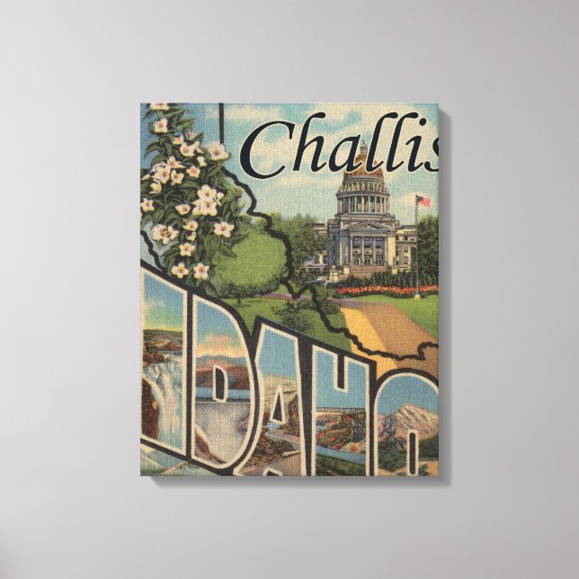 Toile Challis, Idaho - Scènes de grandes lettres (Recto)