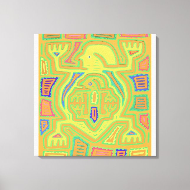Toile Chamane avec enfant (Recto)