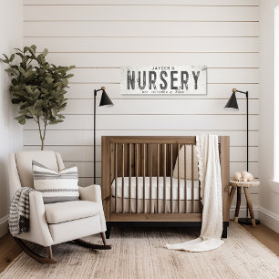 Toile Chambre de bébé de ferme moderne rustique longue