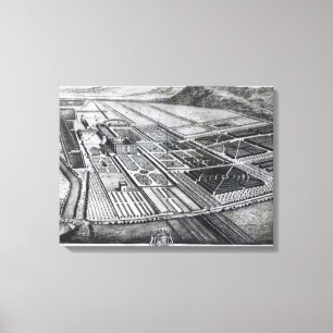 Toile Chambre de Chatsworth, gravée par Johannes Kip
