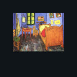 Toile Chambre de Vincent à Arles par Vincent van Gogh<br><div class="desc">Vincent's Bedroom à Arles par Vincent van Gogh est une peinture architecturale de post impressionnisme d'art vintage qui présente la chambre de van Gogh dans la Maison Jaune à Arles. Un décor de chambre typique avec des vêtements accrochés à la porte, un lit, une table, une table de nuit, des...</div>