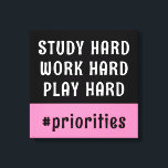 Toile Chambre moderne avec Hashtag rose et noir<br><div class="desc">Décorez votre dortoir avec cette impression en toile de design simple rose et noir avec une palette de couleurs personnalisable et quatre zones de texte personnalisées. Ce design est moderne et tendance, et il fera un ajout amusant à une chambre ou un dortoir étudiant. Pour modifier le jeu de couleurs,...</div>