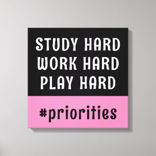 Toile Chambre moderne avec Hashtag rose et noir