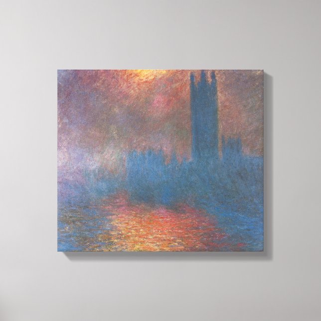 Toile Chambres du Parlement, Londres par Claude Monet (Recto)