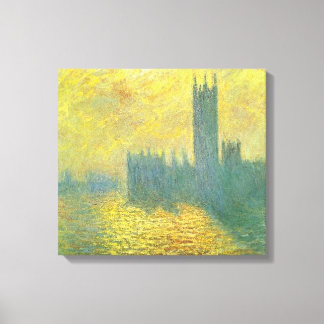 Toile Chambres du Parlement, Stormy Sky par Claude Monet (Recto)