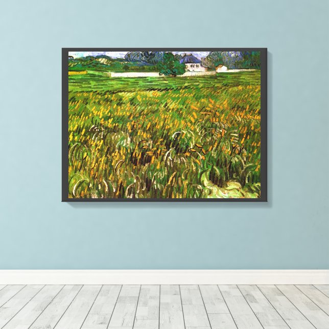 Toile Champ de blé à Auvers par Vincent van Gogh (Insitu (Plancher de Bois))
