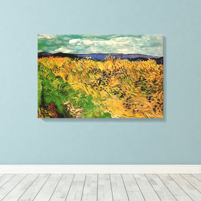Toile Champ de blé aux bleuets de Vincent van Gogh (Insitu (Plancher de Bois))