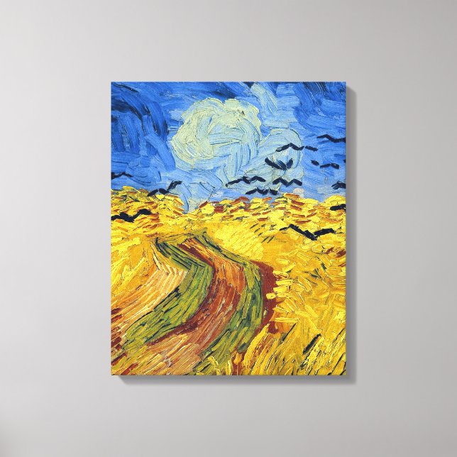 Toile Champ de blé de Van Gogh peinture impressionniste (Recto)