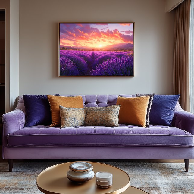 Toile Champ de lavande en Provence (Lavender Field Artwork)