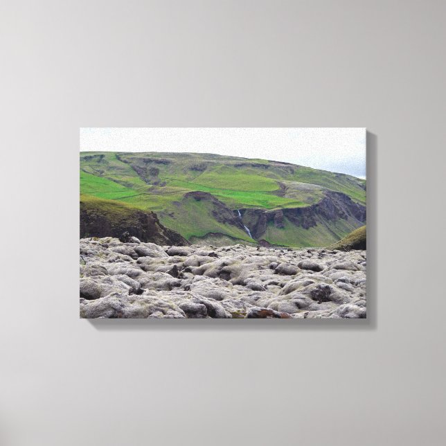 Toile Champ de lave d'Eldhraun - Islande du Sud (Recto)