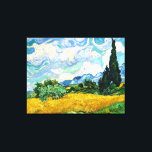 Toile Champ de roues avec cyprès<br><div class="desc">Wheatfield avec Cyprès - Vincent Van Gogh</div>